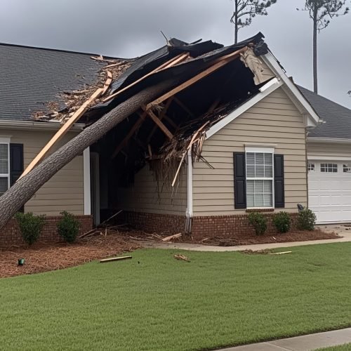 hurricane-damaged-home-tree-fallen-roof-severe-storm-natural-disaster-property-damage