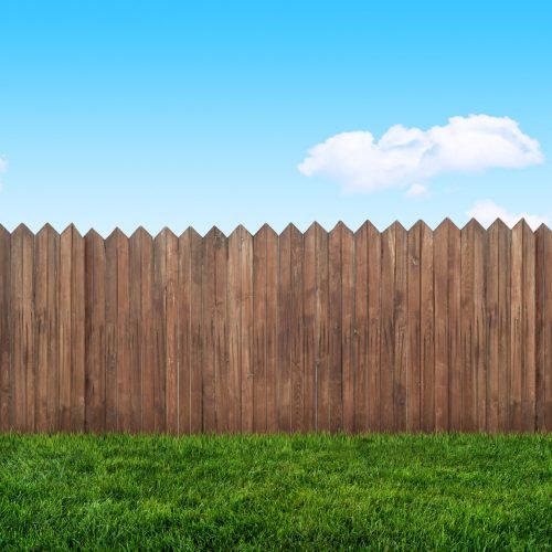 wooden garden fence